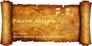 Pásztor Kiliána névjegykártya